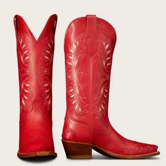 Tecovas Shoes - NWT Tecovas Annie Eagle Americana Red Cowboy Boots